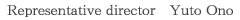 Representative Director Yuto Ono